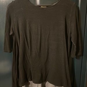 BLACK 3/4 SLEEVE SHIRT